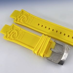 Invicta Subaqua Noma III Dragon Embossed Yellow Silicone Rubber Watch Strap